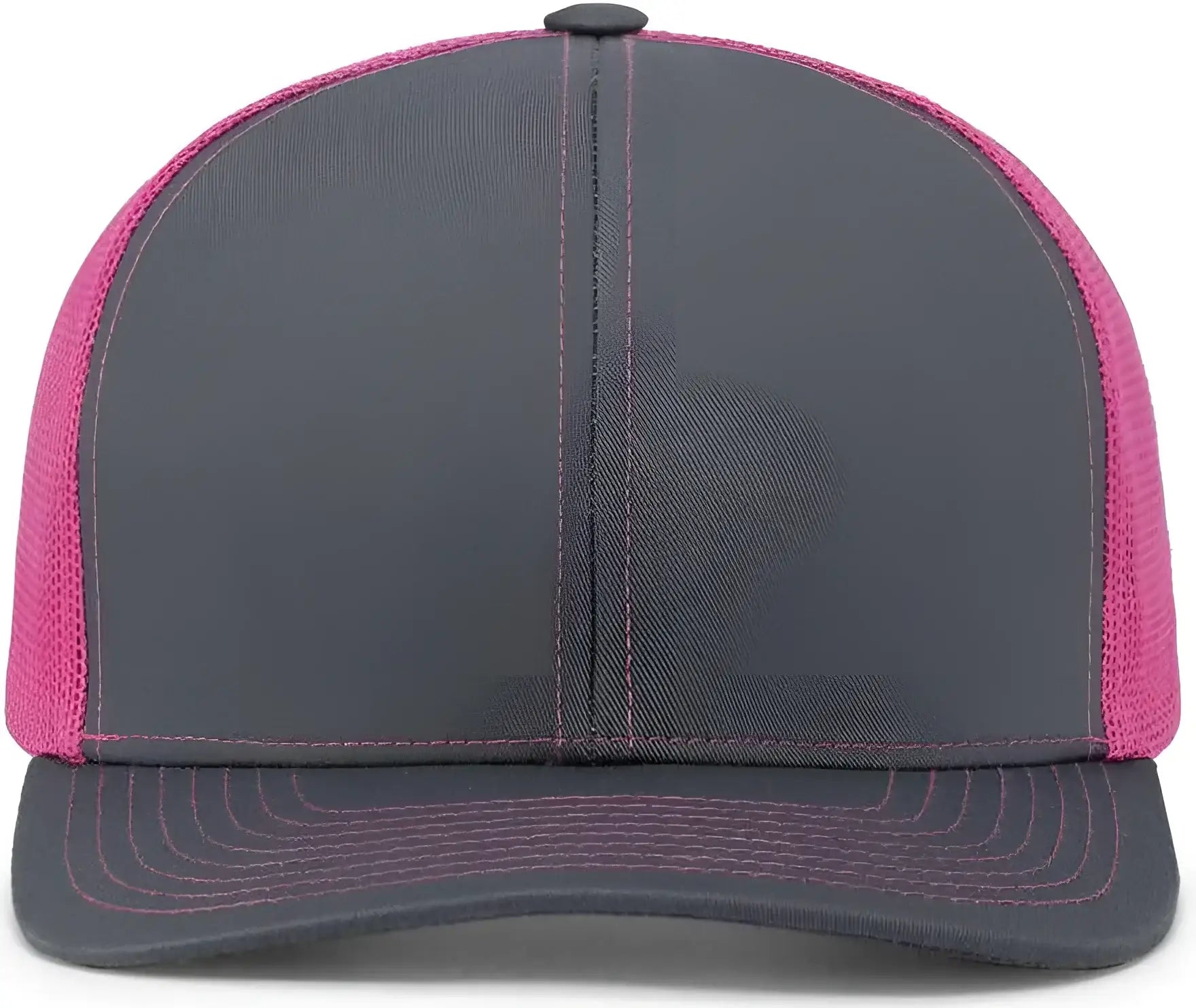 Pacific Headwear 104C Trucker Snapback Cap - Graphite Pink
