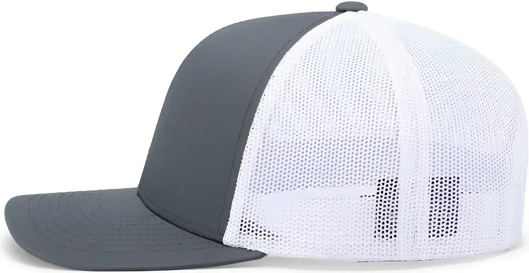 Pacific Headwear 104C Trucker Snapback Cap - Graphite White