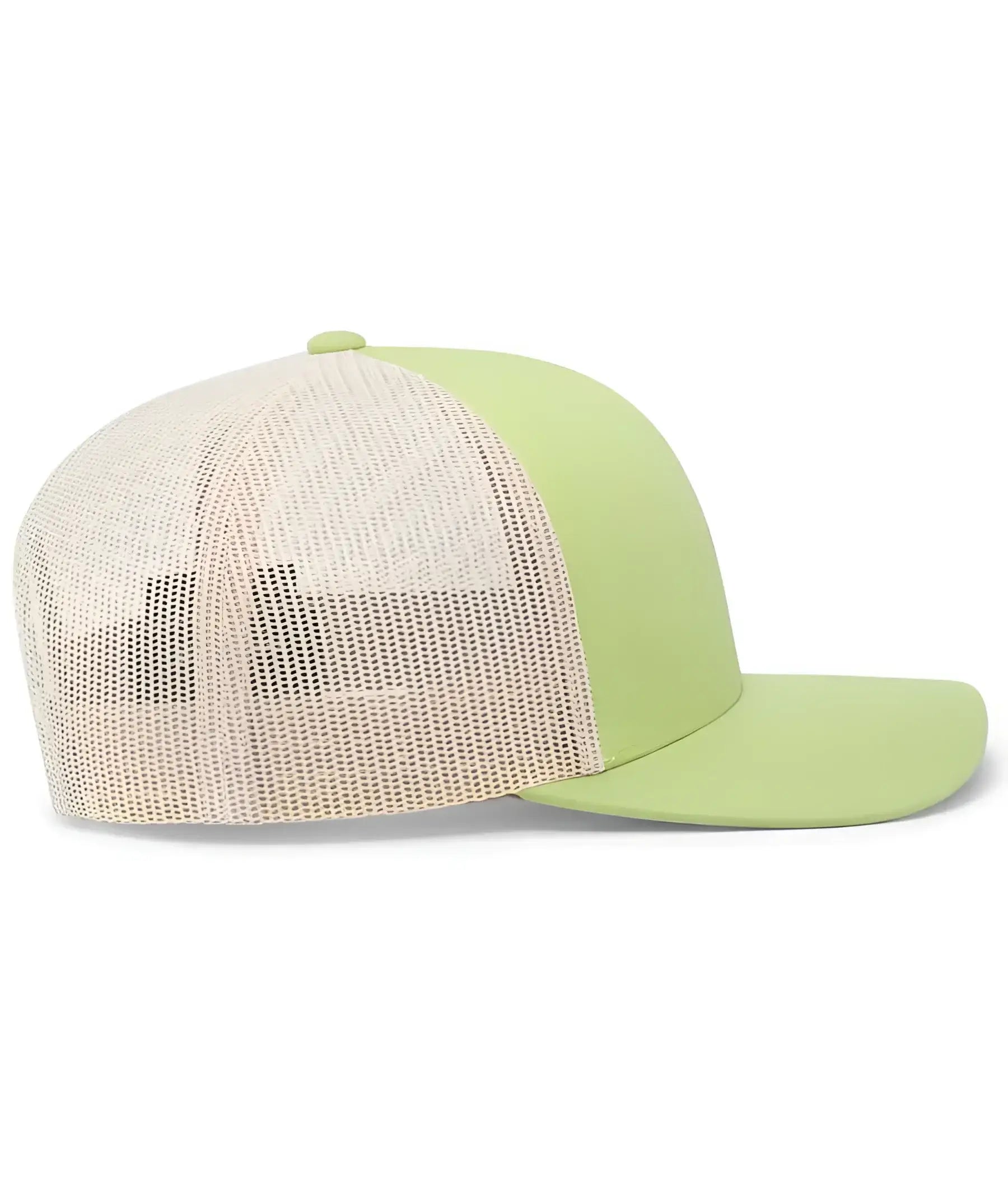 Pacific Headwear 104C Trucker Snapback Cap - Green Glow Beige - Gray Ivory / 7’’ - 7 7/8’’
