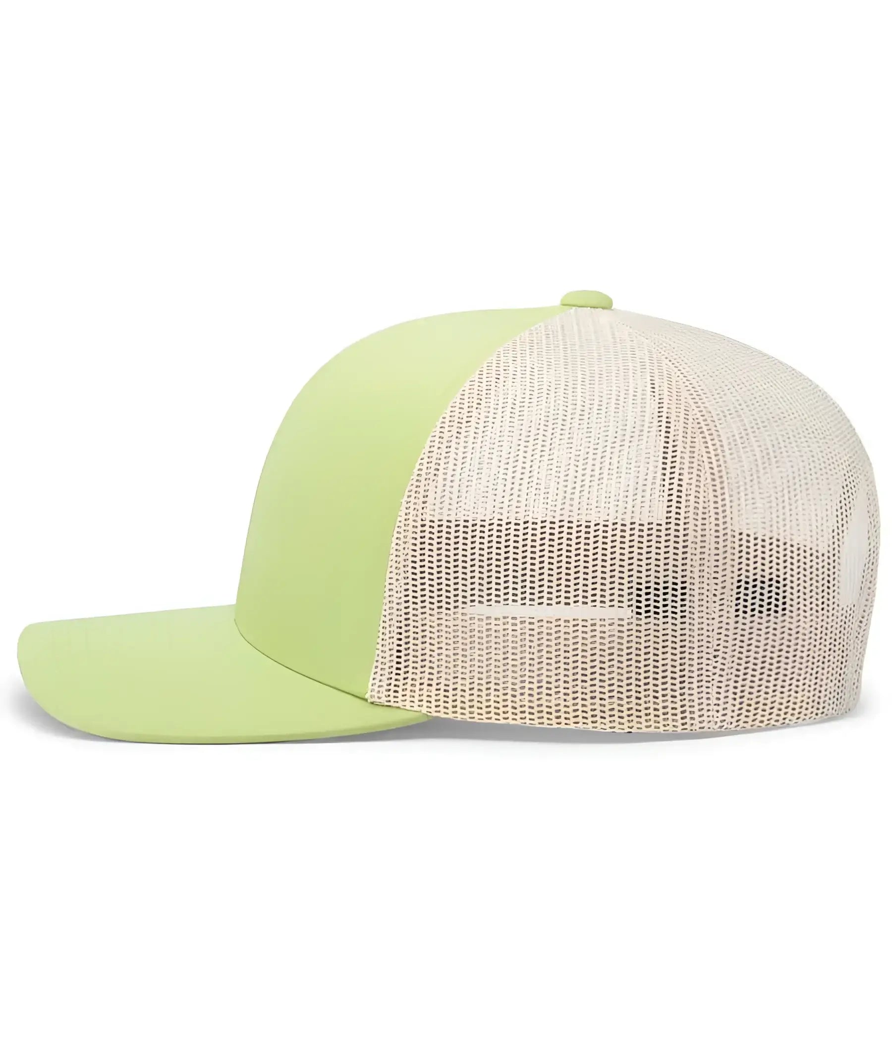 Pacific Headwear 104C Trucker Snapback Cap - Green Glow Beige - Gray Ivory / 7’’ - 7 7/8’’