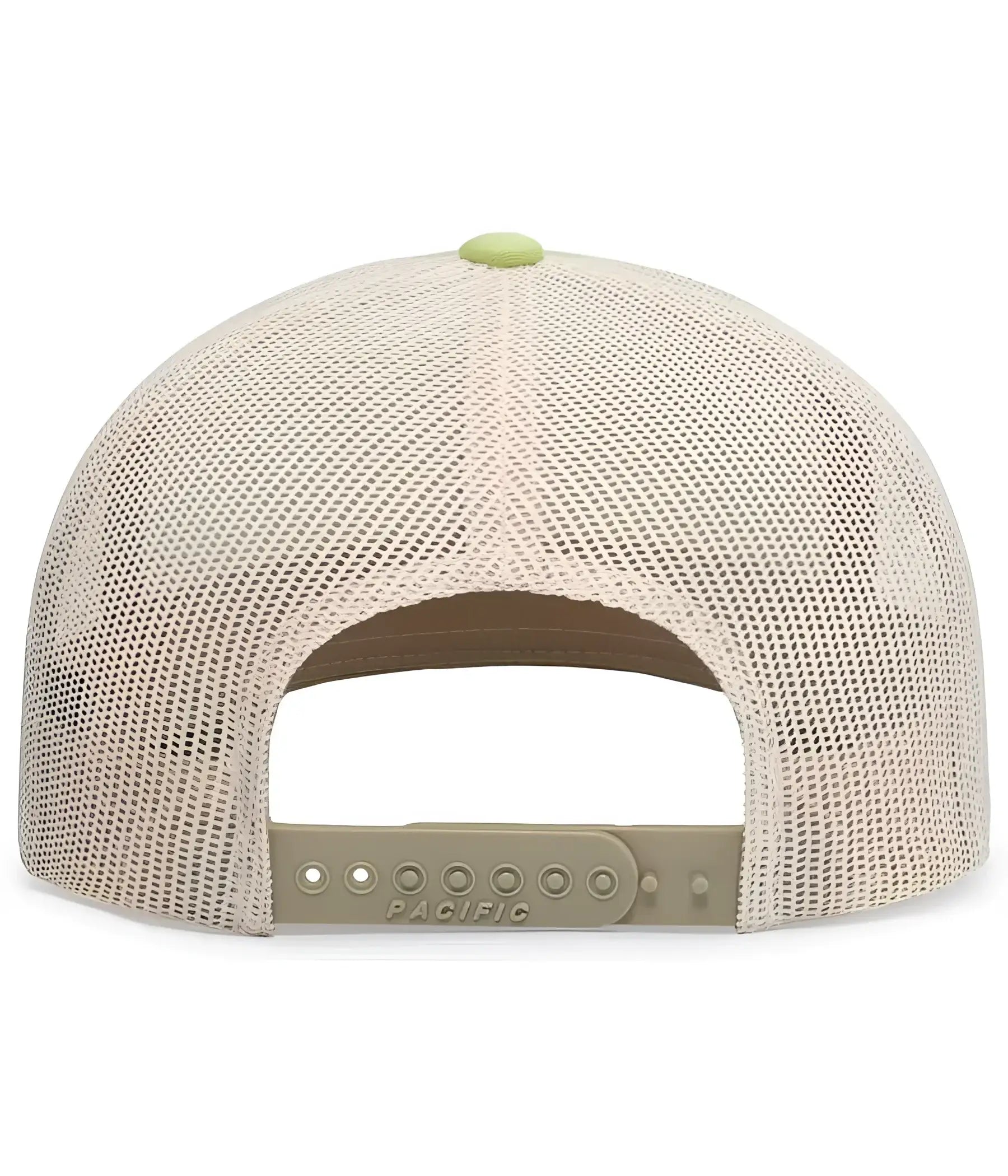Pacific Headwear 104C Trucker Snapback Cap - Green Glow Beige - Gray Ivory / 7’’ - 7 7/8’’