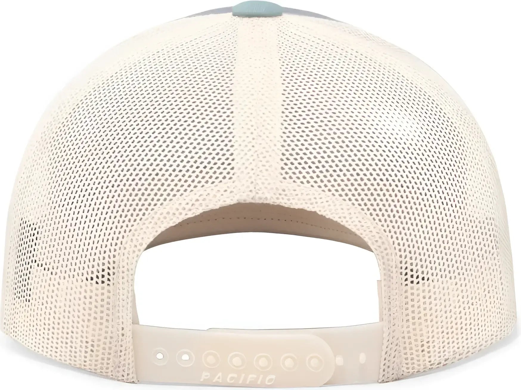 Pacific Headwear 104C Trucker Snapback Cap - Heather Grey Smoke Blue Beige - Gray Ivory / 7’’ - 7 7/8’’