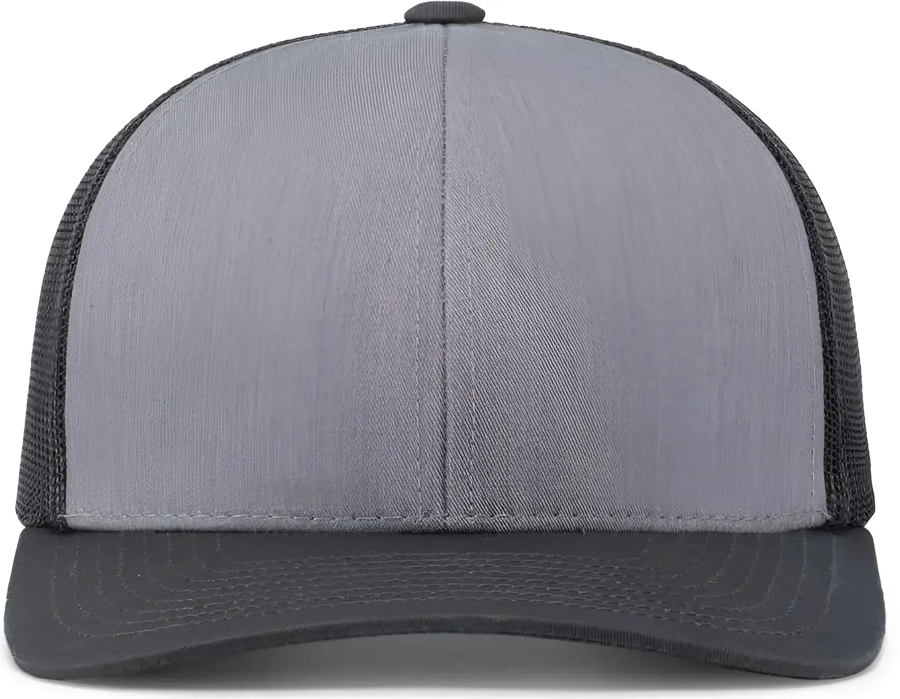 Pacific Headwear 104C Trucker Snapback Cap - HeatherGrey LtCharcoal LtCharc - Gray Dark Gray / 7’’ - 7 7/8’’