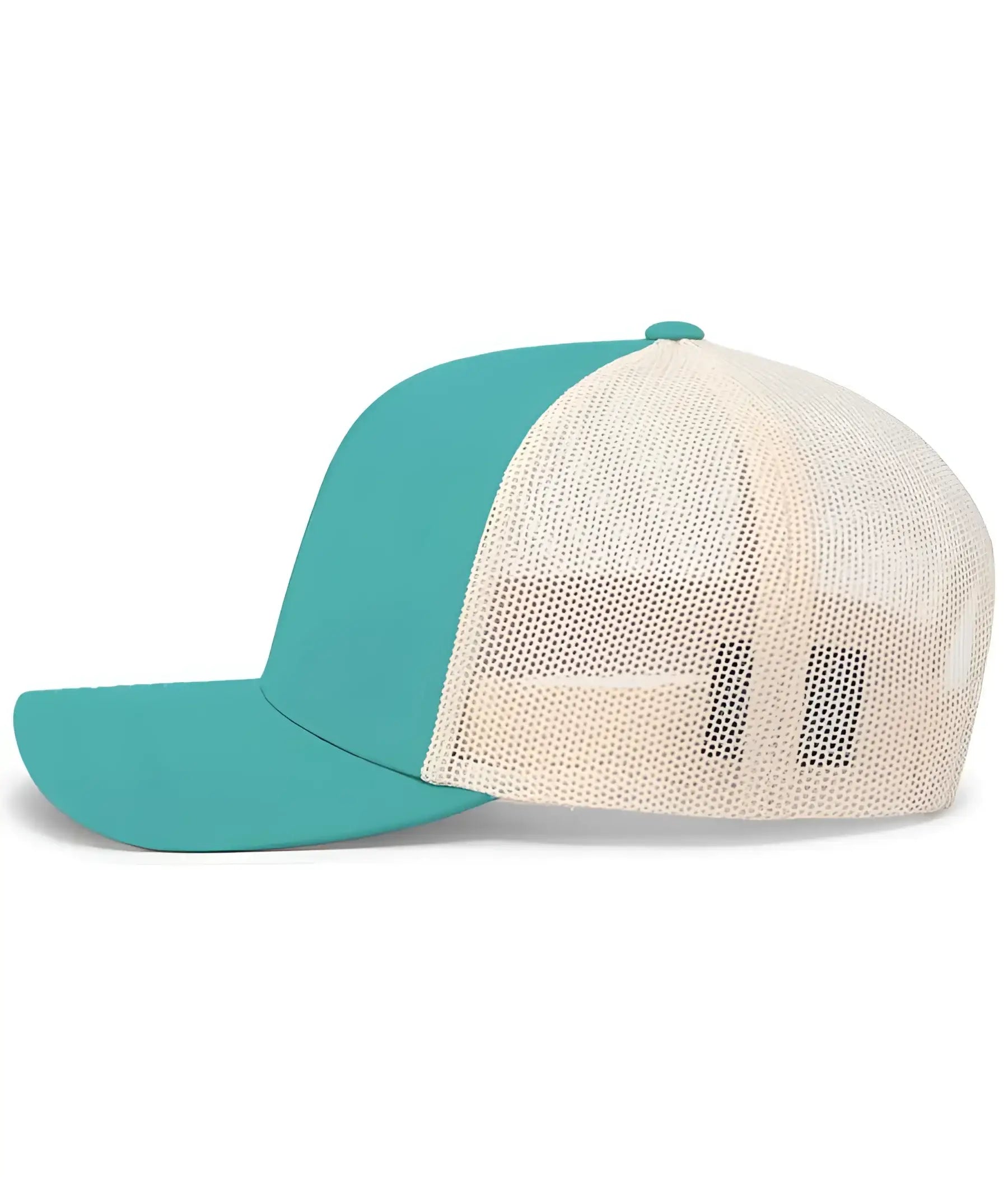 Pacific Headwear 104C Trucker Snapback Cap - Jaguar Teal Beige - Green Ivory / 7’’ - 7 7/8’’