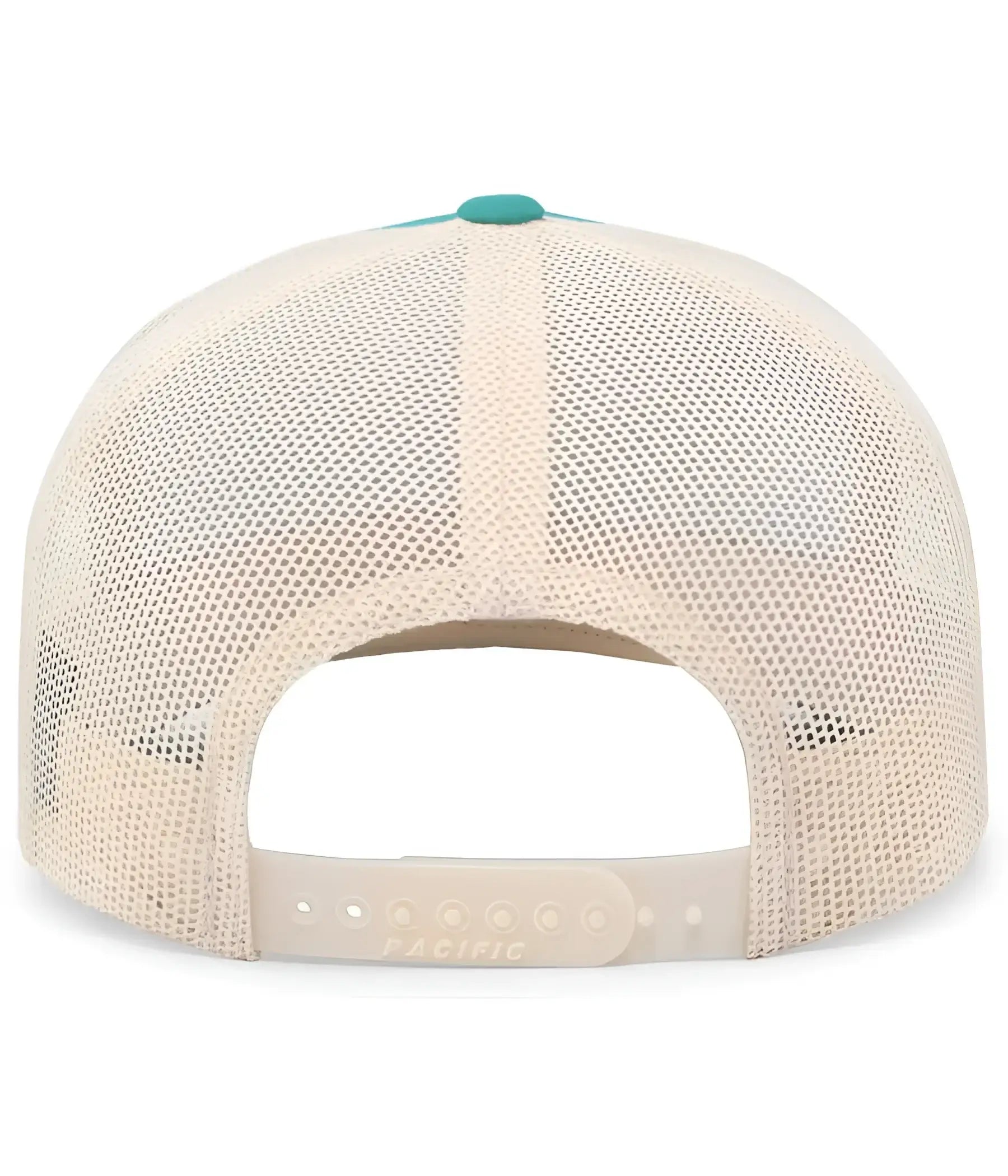 Pacific Headwear 104C Trucker Snapback Cap - Jaguar Teal Beige - Green Ivory / 7’’ - 7 7/8’’