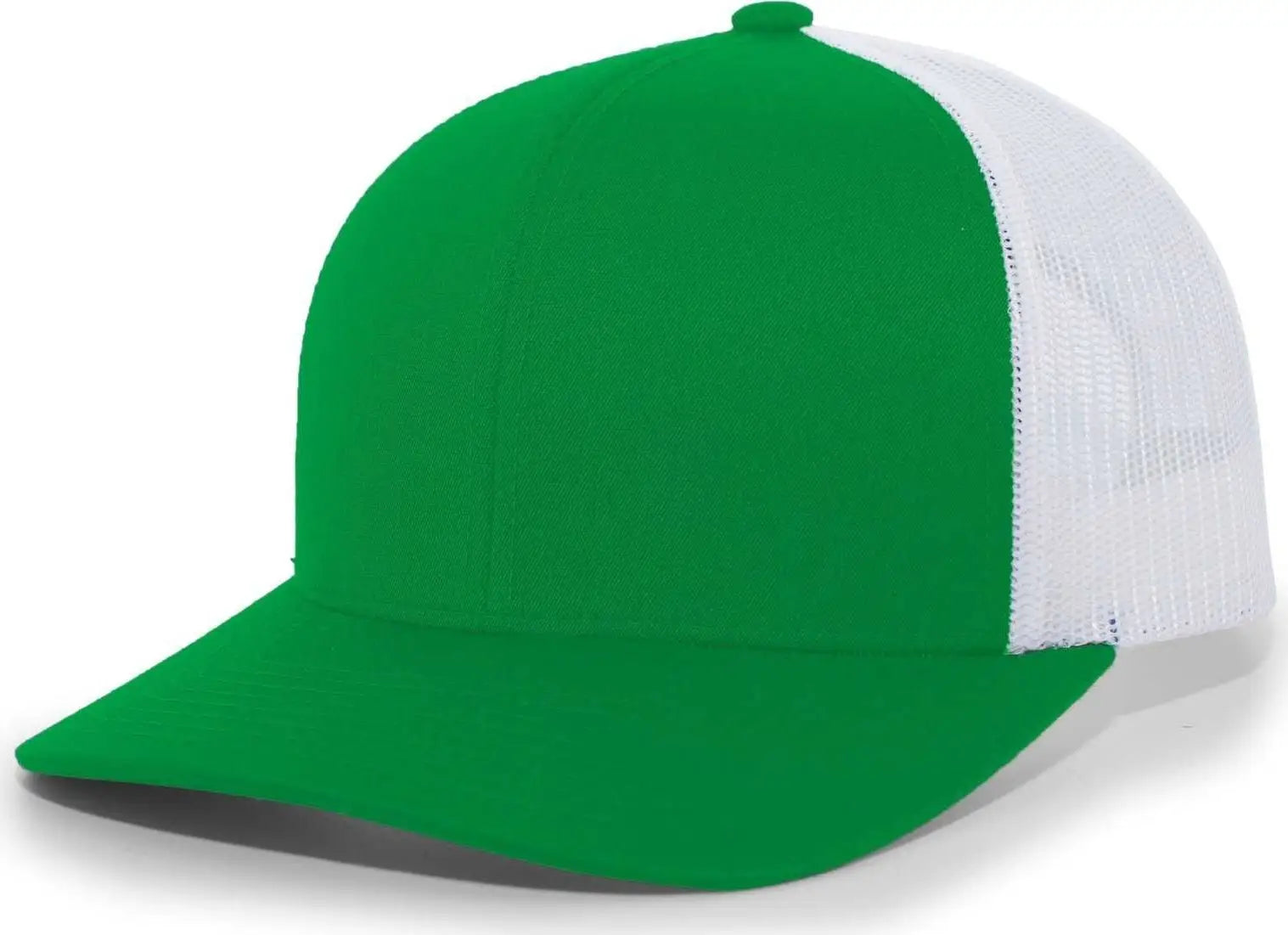 Pacific Headwear 104C Trucker Snapback Cap - Kelly White - Kelly White / 7’’ - 7 7/8’’