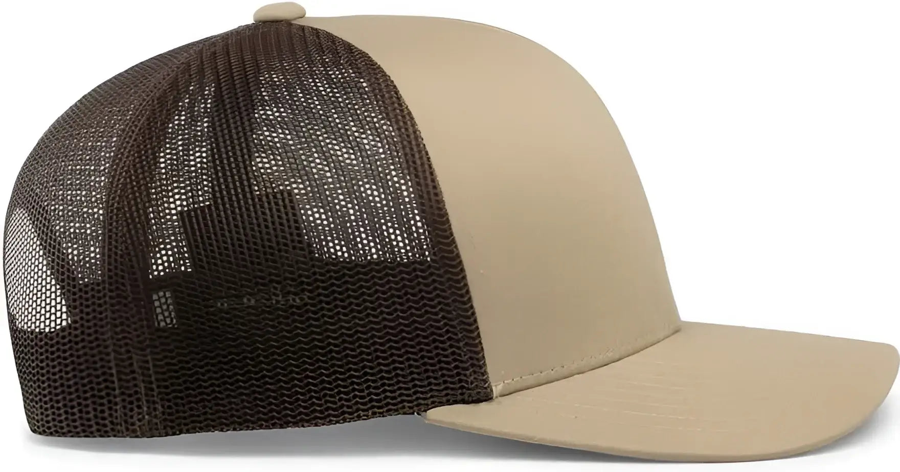 Pacific Headwear 104C Trucker Snapback Cap - Khaki Brown - Khaki Brown / 7’’ - 7 7/8’’