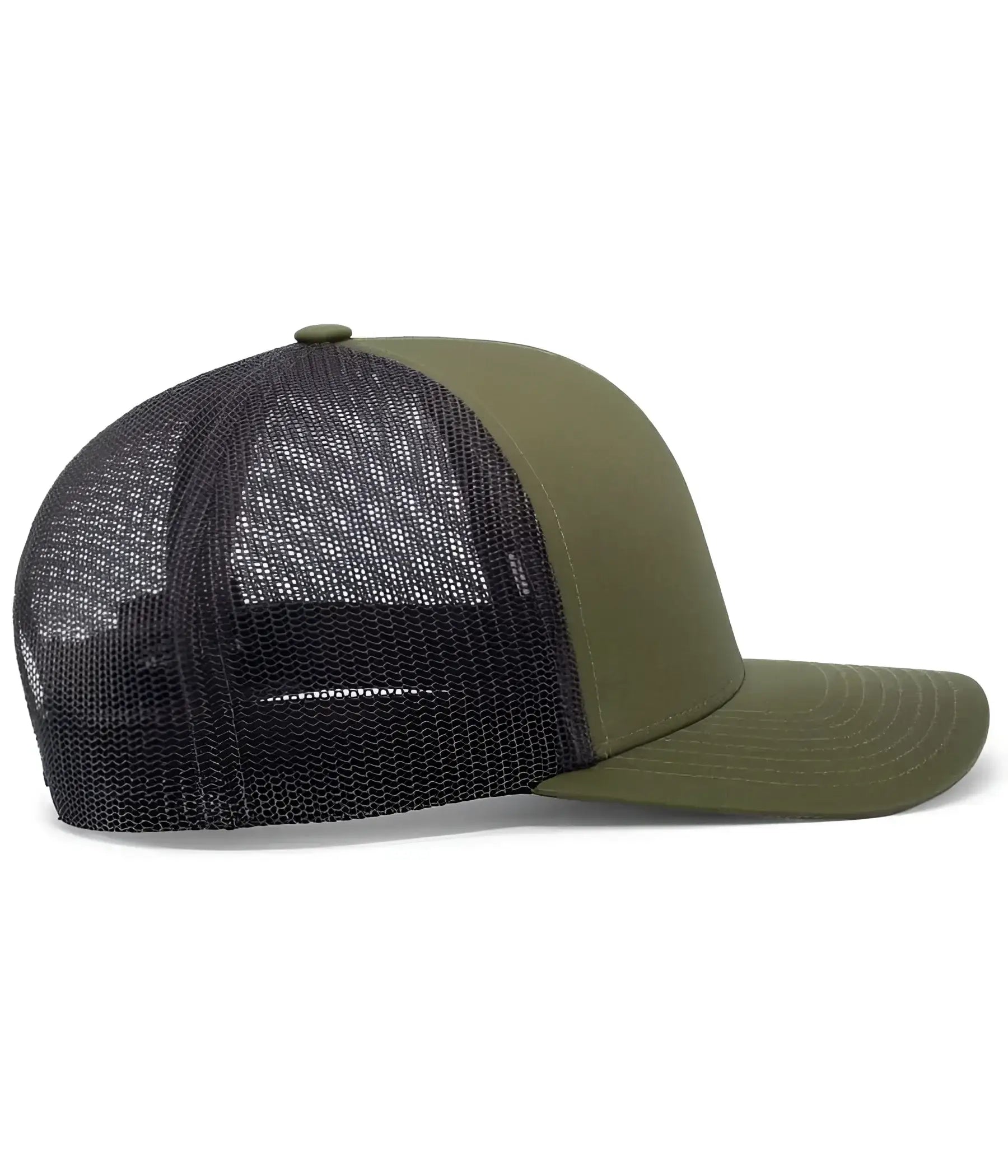Pacific Headwear 104C Trucker Snapback Cap - Moss Green Lt Charcoal Moss Green - Moss Green Lt Charcoal Moss Green