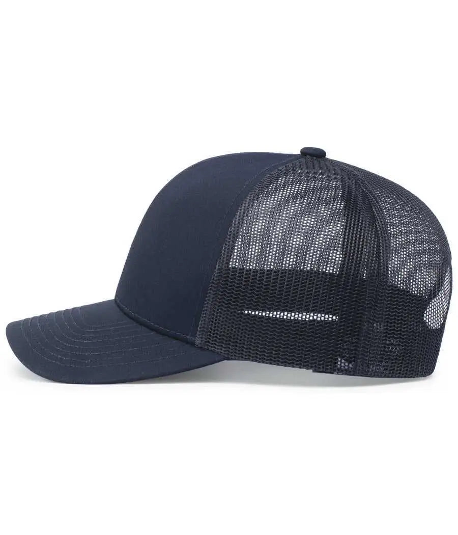 Pacific Headwear 104C Trucker Snapback Cap - Navy