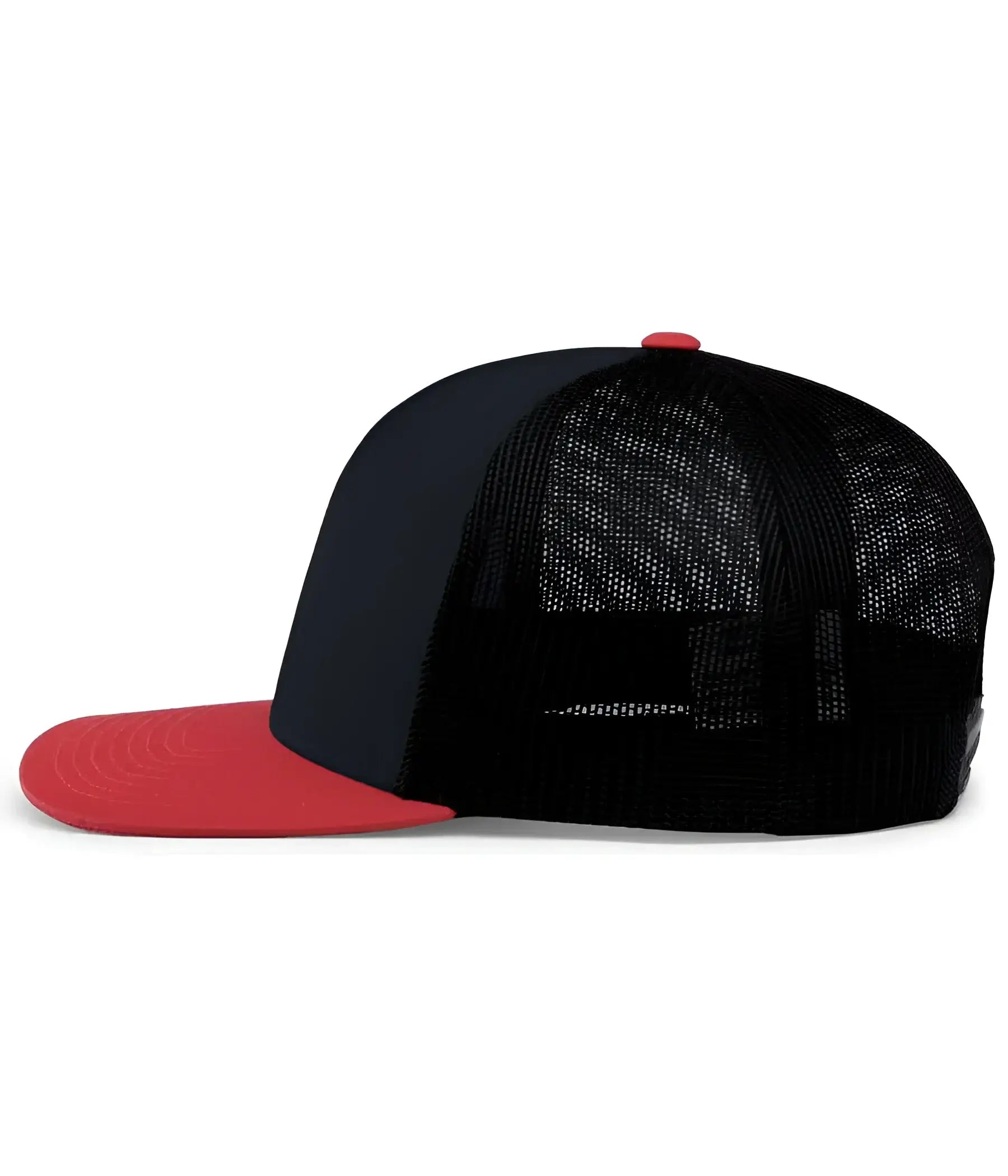 Pacific Headwear 104C Trucker Snapback Cap - Navy Red - Navy Red / 7’’ - 7 7/8’’