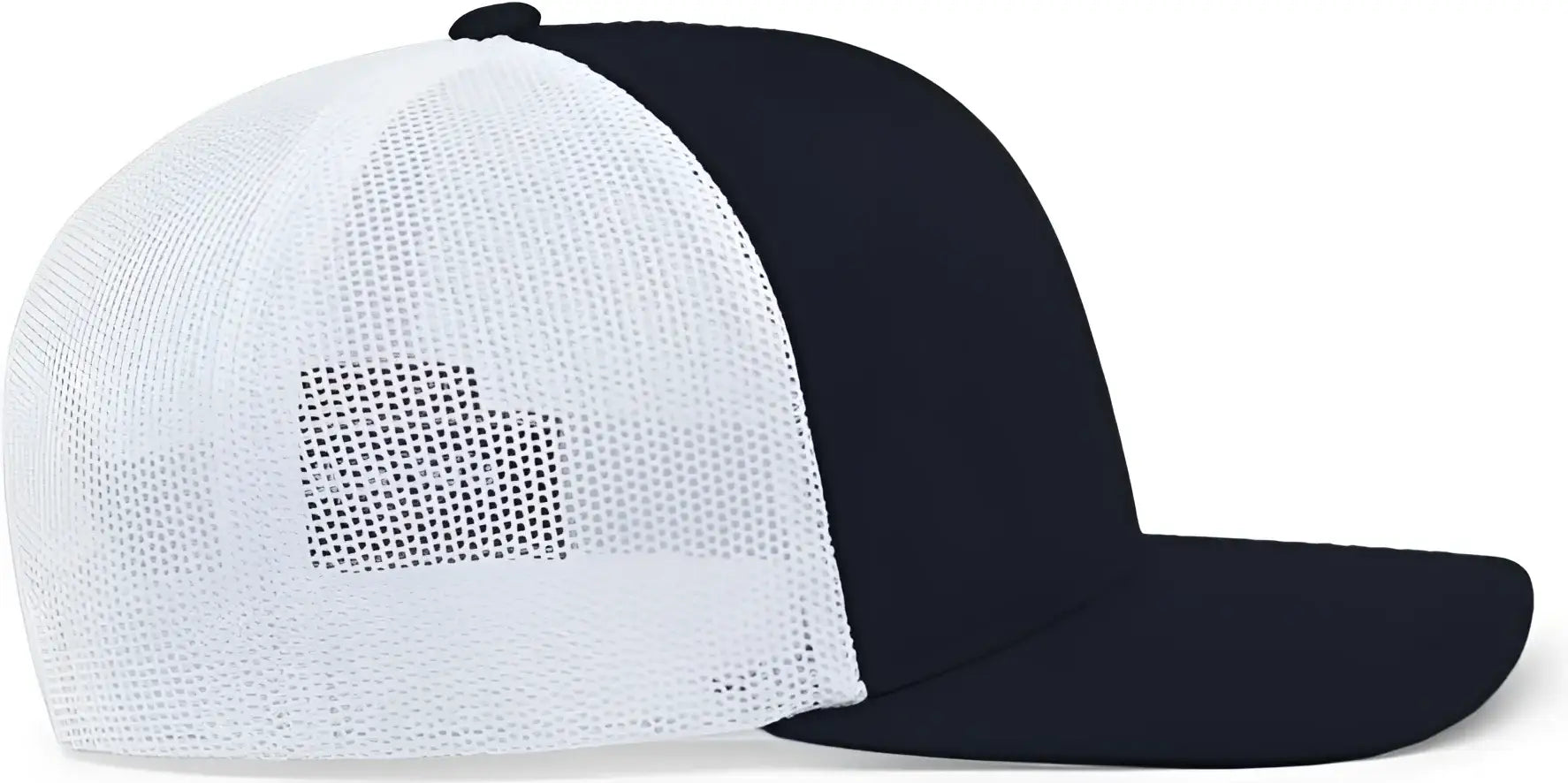Pacific Headwear 104C Trucker Snapback Cap - Navy White
