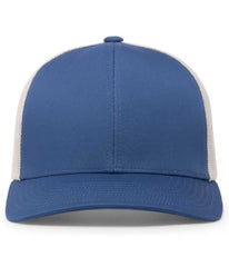 Pacific Headwear 104C Trucker Snapback Cap - Ocean Blue Beige - Navy Ivory / 7’’ - 7 7/8’’
