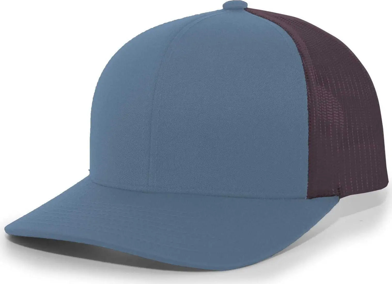 Pacific Headwear 104C Trucker Snapback Cap - Ocean Blue Charcoal - Navy Dark Gray / 7’’ - 7 7/8’’