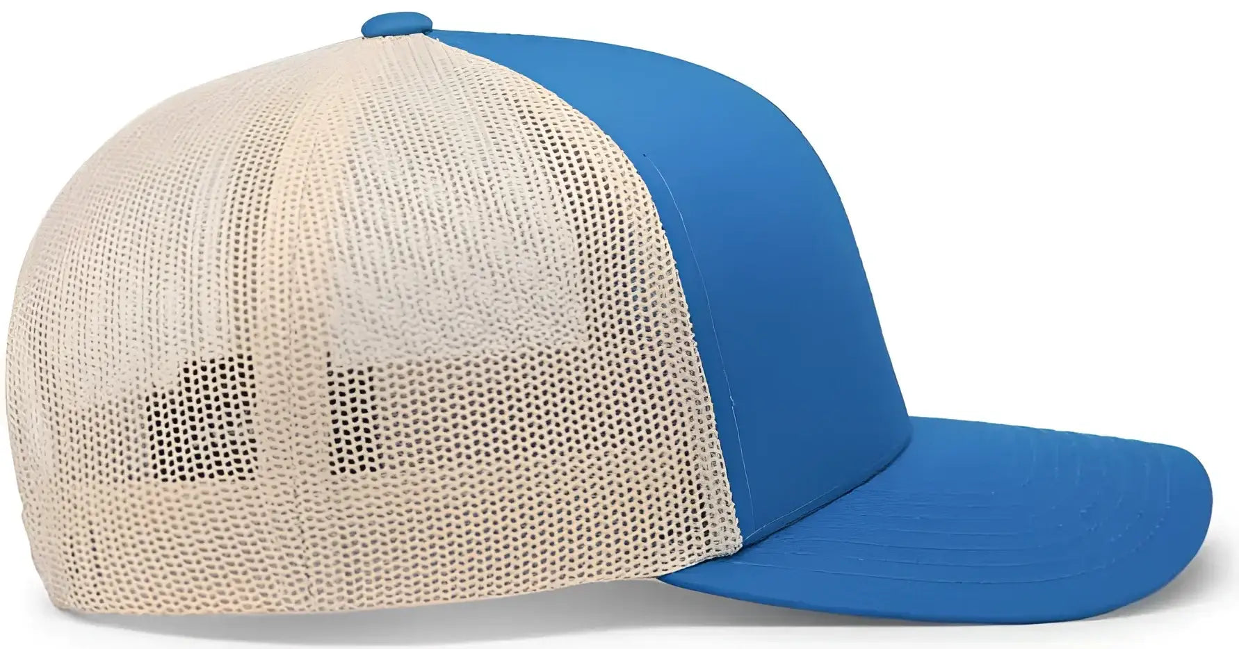 Pacific Headwear 104C Trucker Snapback Cap - Panther Teal Beige - Teal Ivory / 7’’ - 7 7/8’’