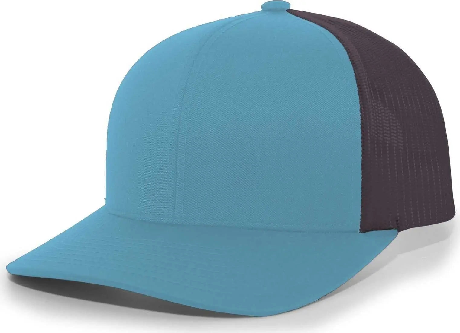 Pacific Headwear 104C Trucker Snapback Cap - Panther Teal Charcoal - Teal Dark Gray / 7’’ - 7 7/8’’