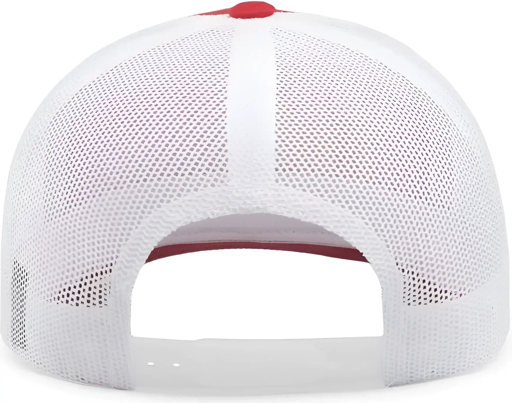 Pacific Headwear 104C Trucker Snapback Cap - Red White