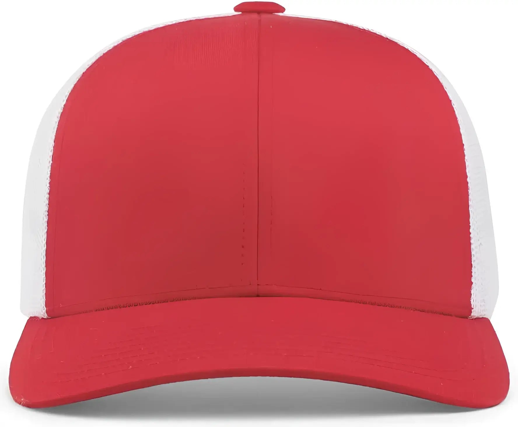 Pacific Headwear 104C Trucker Snapback Cap - Red White