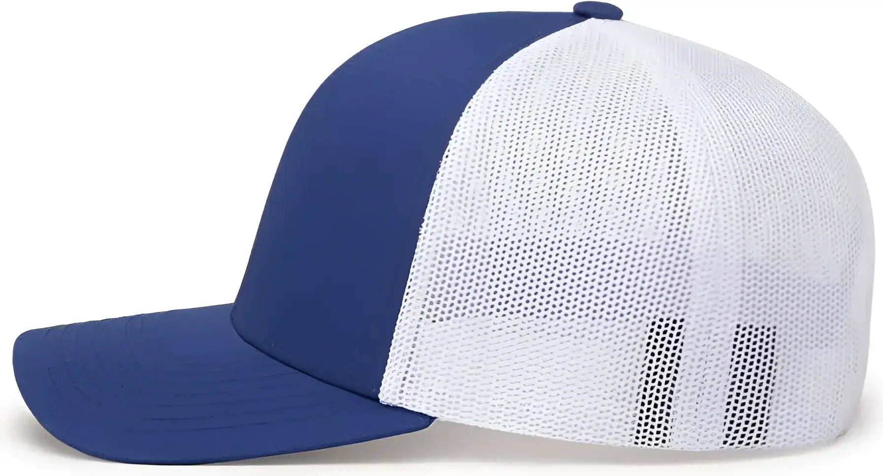 Pacific Headwear 104C Trucker Snapback Cap - Royal White