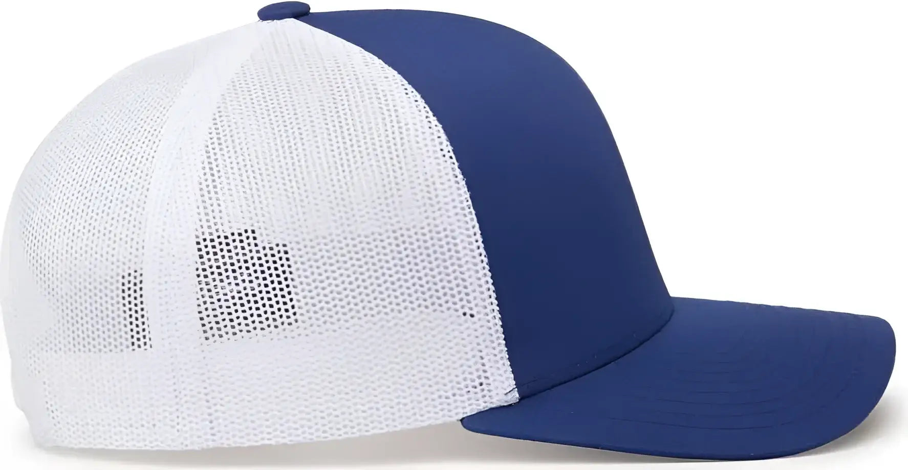 Pacific Headwear 104C Trucker Snapback Cap - Royal White