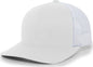 Pacific Headwear 104C Trucker Snapback Cap Silver White Light Gray White / 6 1/2’’ 7’’