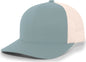 Pacific Headwear 104C Trucker Snapback Cap - Smoke Blue Beige - Columbia Blue Ivory / 7’’ - 7 7/8’’