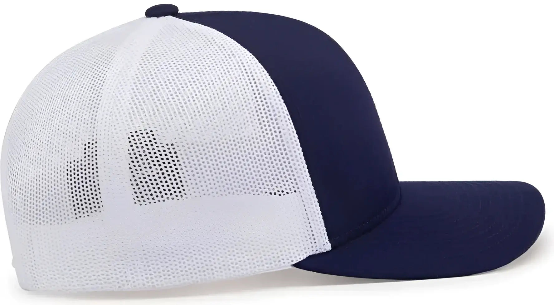 Pacific Headwear 104C Trucker Snapback Cap - True Navy White True Navy - True Navy White True Navy / 7’’ - 7 7/8’’
