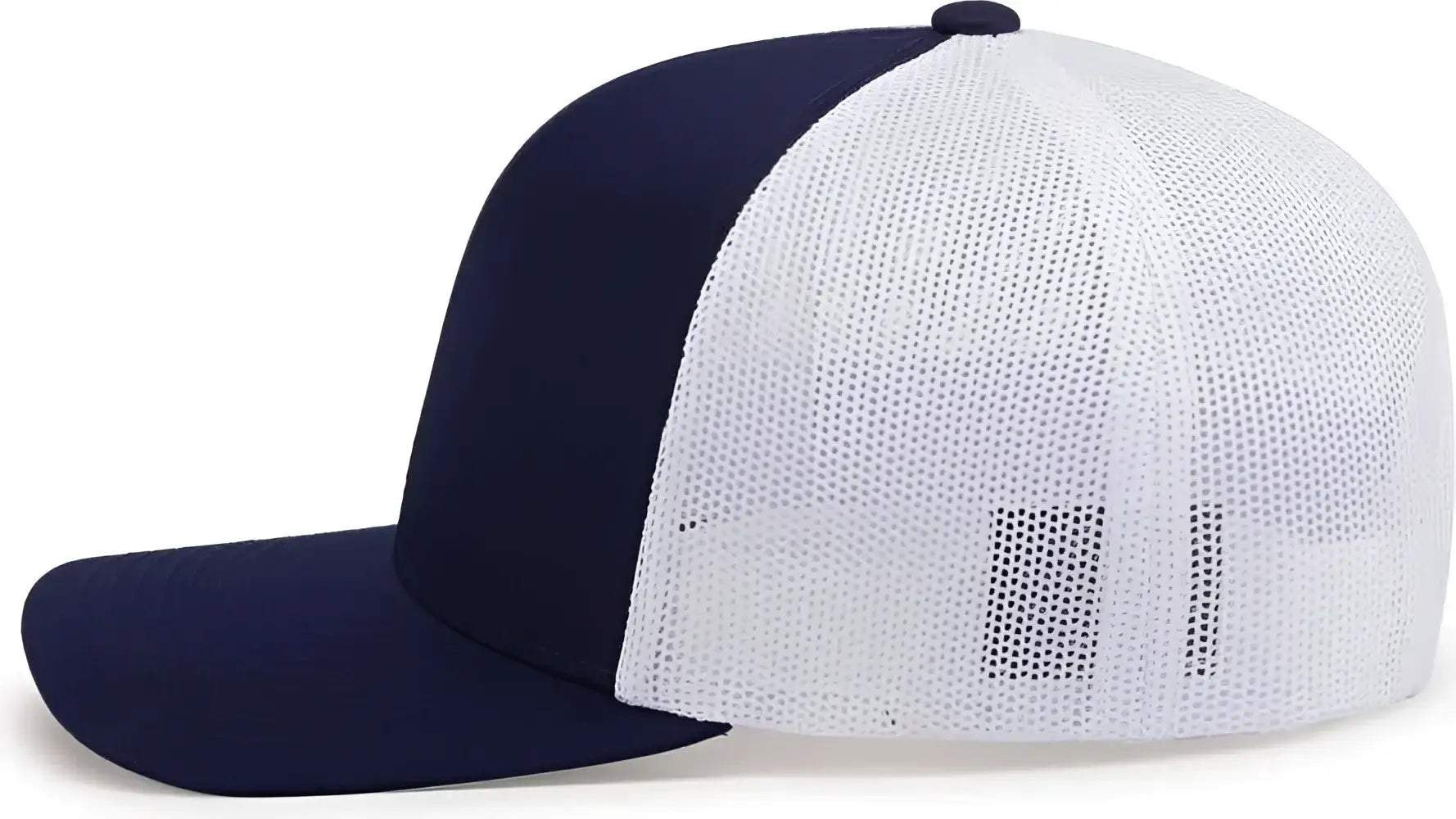 Pacific Headwear 104C Trucker Snapback Cap - True Navy White True Navy - True Navy White True Navy / 7’’ - 7 7/8’’