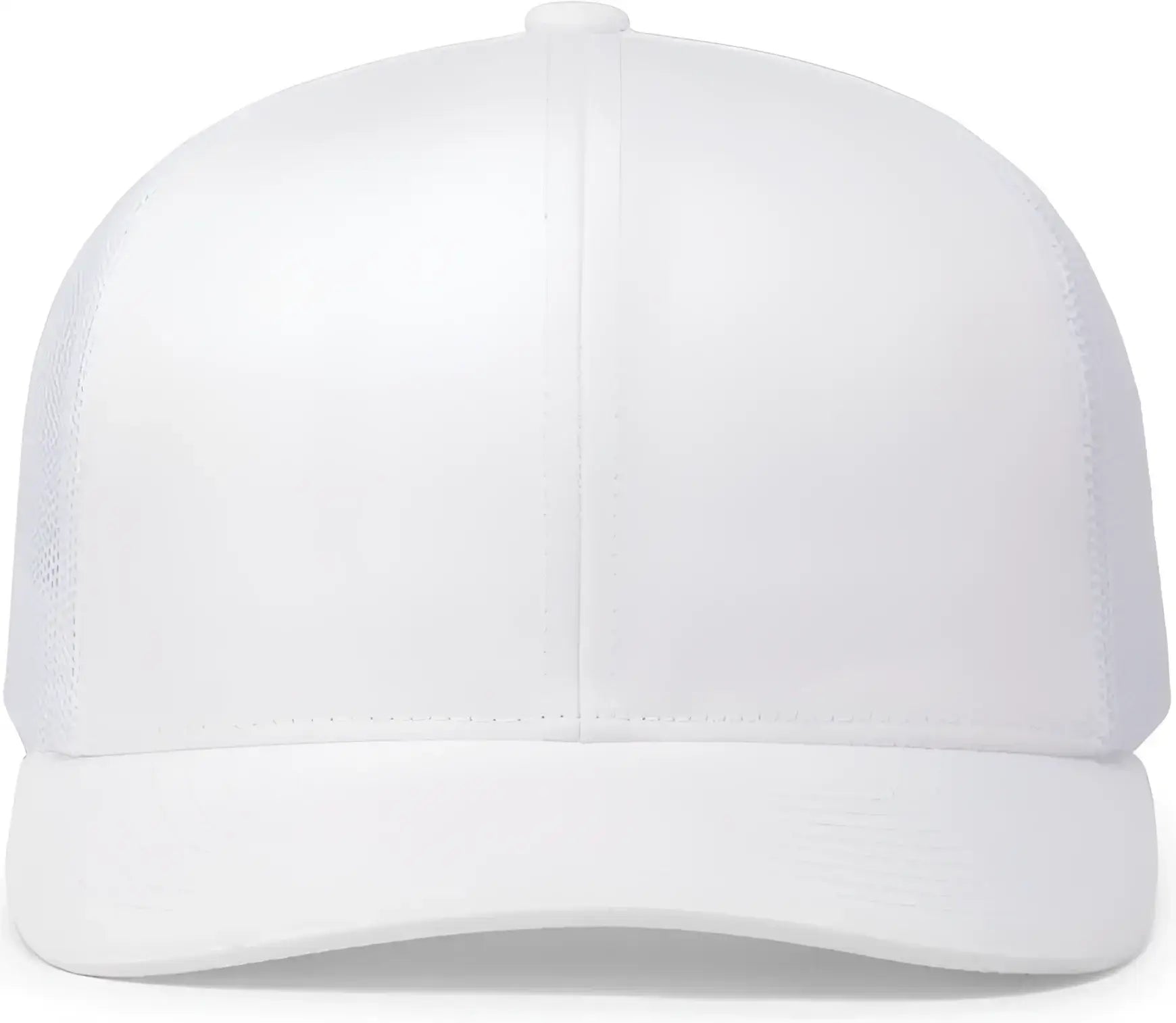 Pacific Headwear 104C Trucker Snapback Cap - White - White / 7’’ - 7 7/8’’