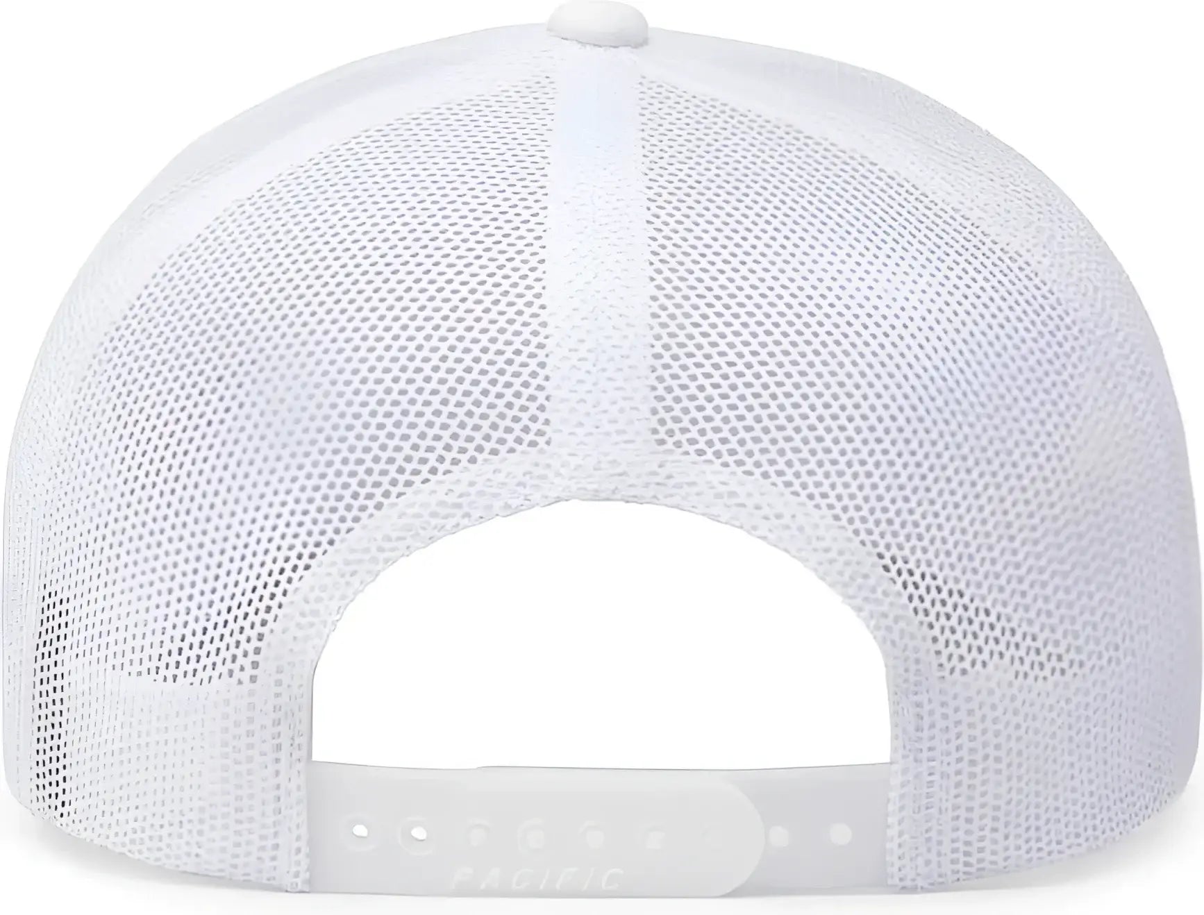Pacific Headwear 104C Trucker Snapback Cap - White - White / 7’’ - 7 7/8’’
