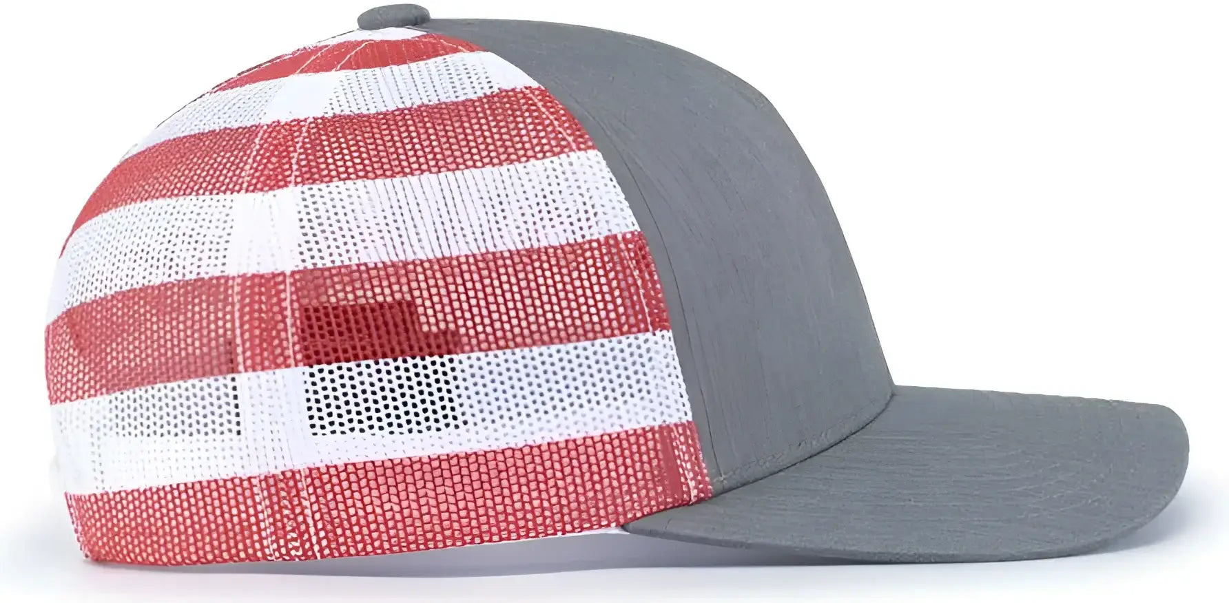Pacific Headwear 104P Printed Trucker Cap - Heather Grey USa Heather Grey - Heather Grey Usa Heather Grey / 7’’ - 7