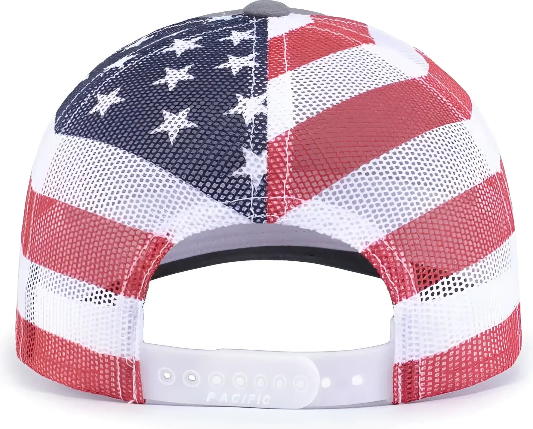 Pacific Headwear 104P Printed Trucker Cap - Heather Grey USa Heather Grey - Heather Grey Usa Heather Grey / 7’’ - 7
