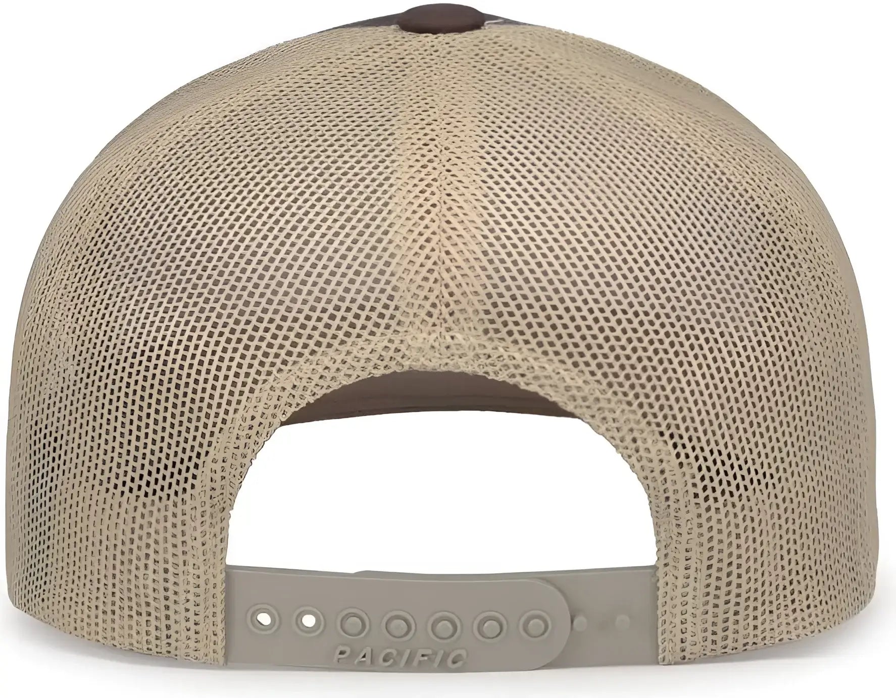 Pacific Headwear 104S Contrast Stitch Snapback Trucker Cap - Brown Khaki Brown - Brown Khaki / 7’’ - 7 7/8’’