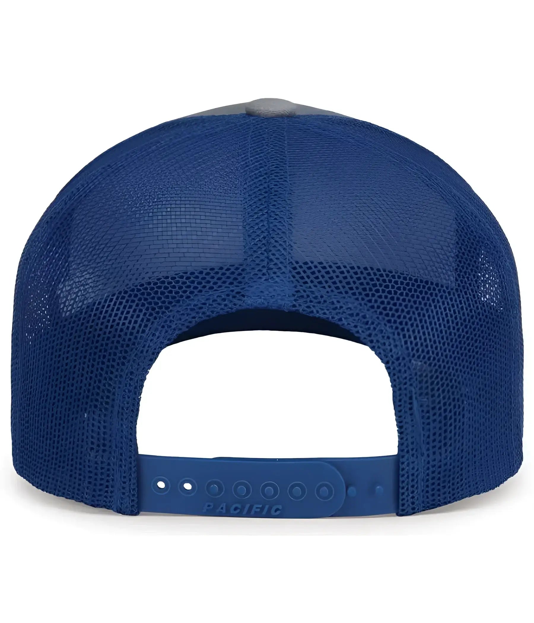 Pacific Headwear 104S Contrast Stitch Snapback Trucker Cap - HeatherGrey Royal Heather Grey - Gray Royal / 7’’ - 7 7/8’’