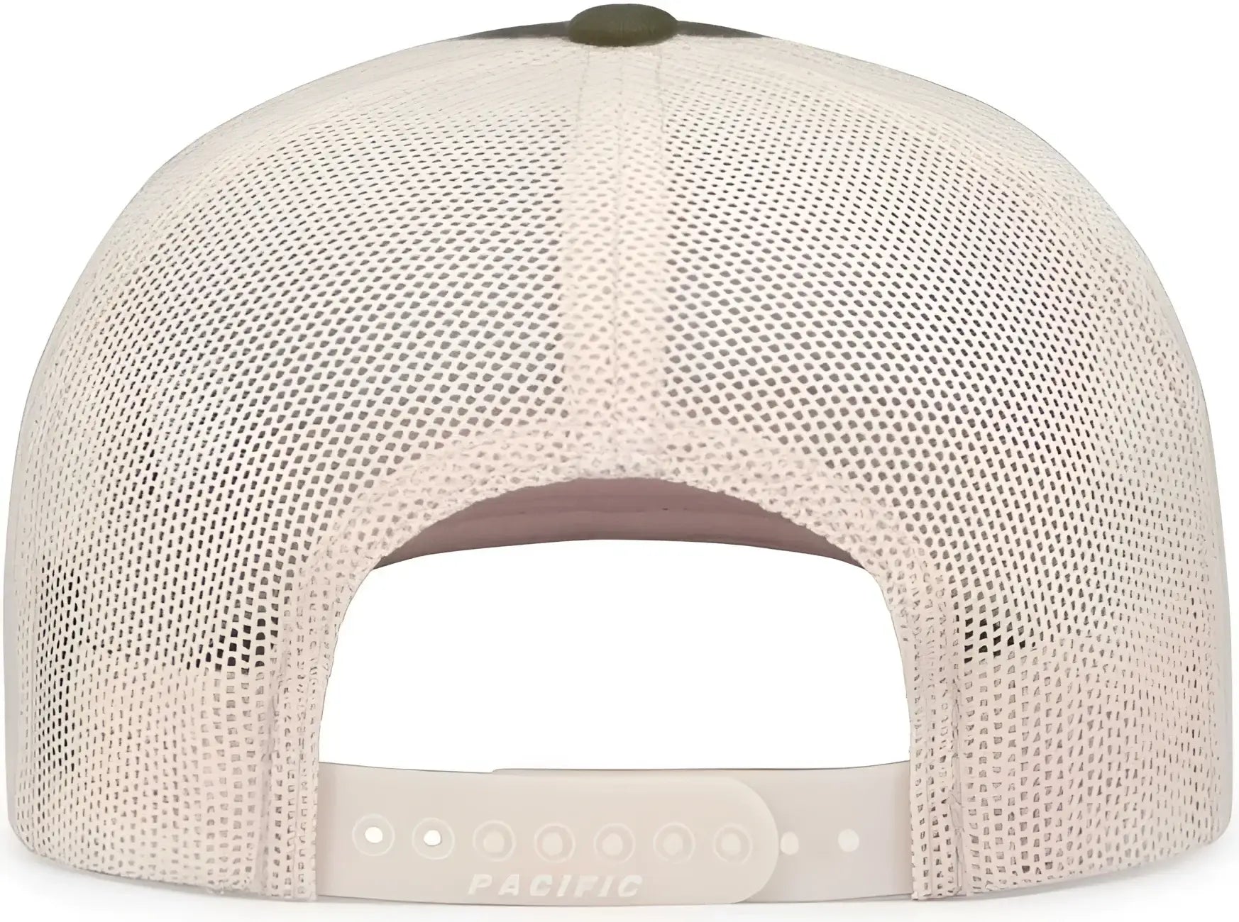 Pacific Headwear 104S Contrast Stitch Snapback Trucker Cap - MossGreen Beige MossGreen - Green Ivory / 7’’ - 7 7/8’’