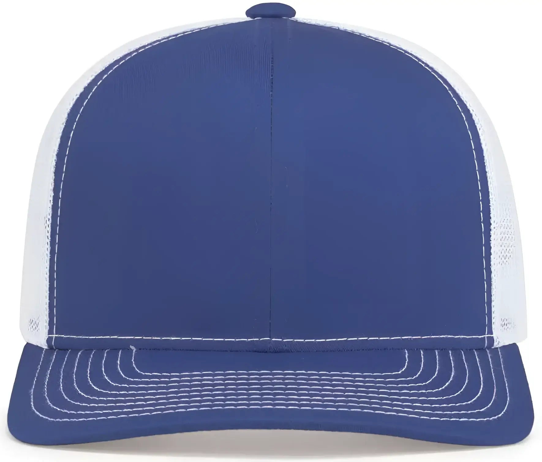 Pacific Headwear 104S Contrast Stitch Snapback Trucker Cap - Royal White Royal - Royal White / 7’’ - 7 7/8’’