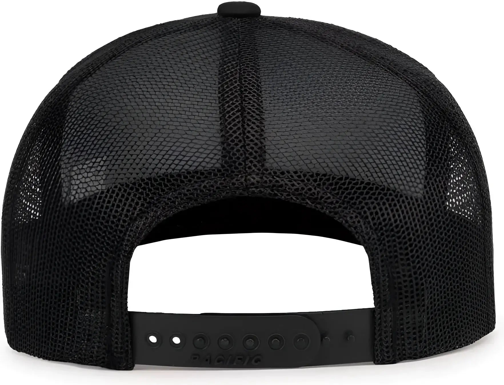 Pacific Headwear 104S Contrast Stitch Trucker Snapback - Black Graphite - Black Dark Gray / 7’’ 7 7/8’’