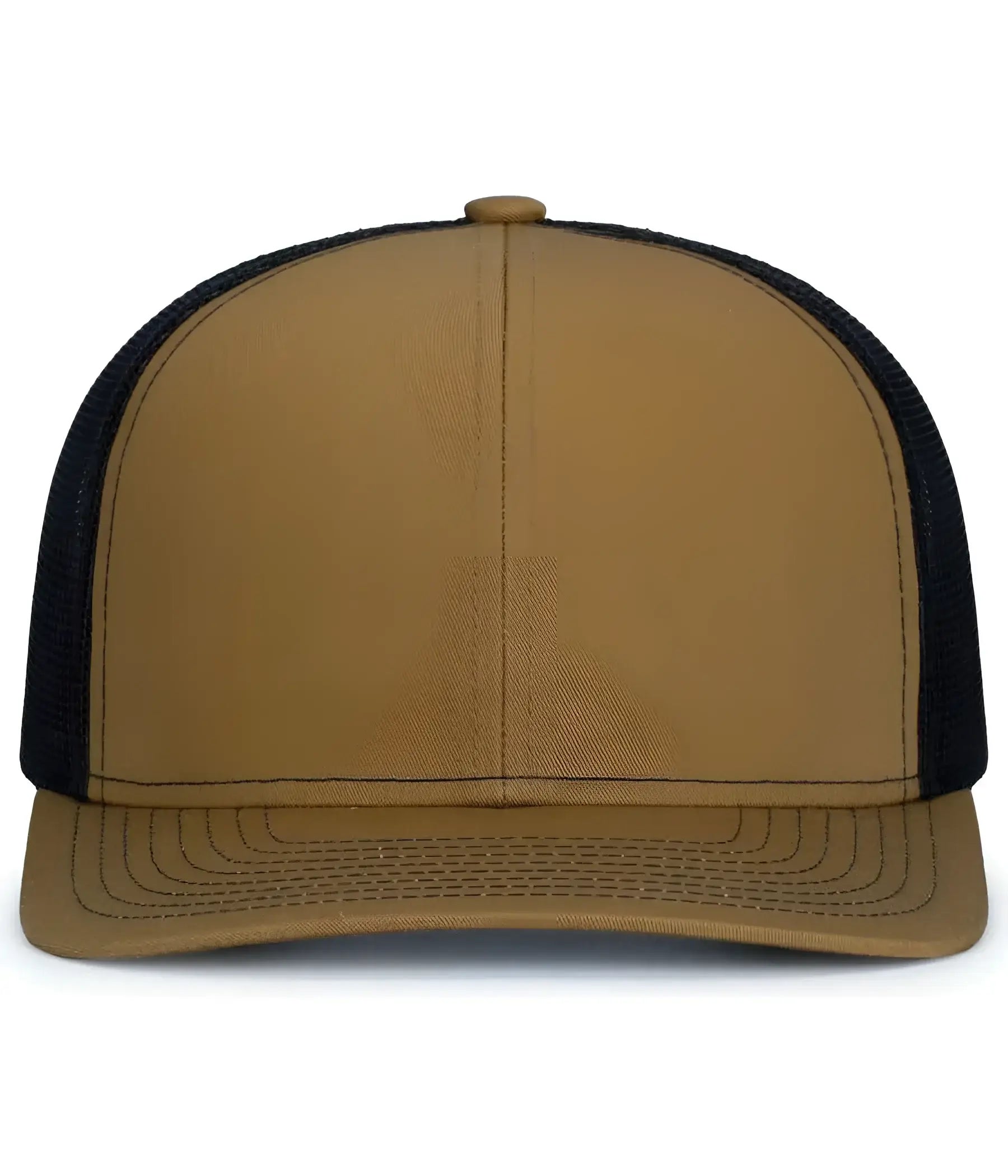 Pacific Headwear 104S Contrast Stitch Trucker Snapback - Buck Lt Charcoal Buck - Brown Gray / 7’’ 7 7/8’’