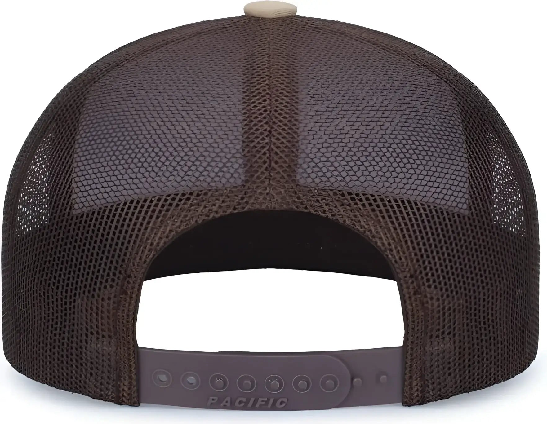 Pacific Headwear 104S Contrast Stitch Trucker Snapback - Khaki Brown Khaki - Khaki Brown / 7’’ 7 7/8’’