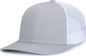 Pacific Headwear 104S Contrast Stitch Trucker Snapback - Silver White Silver - Light Gary White / 7’’ 7 7/8’’