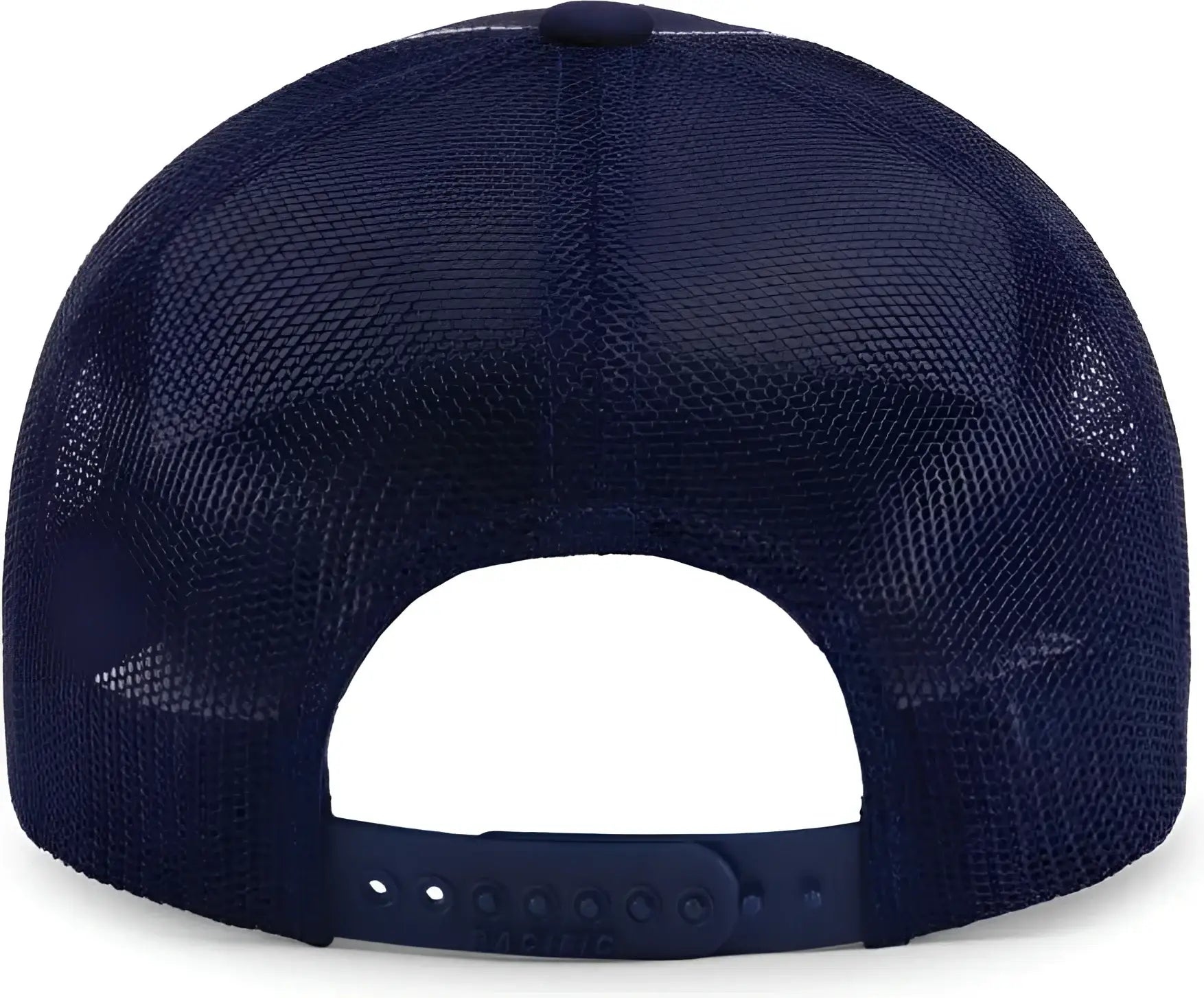 Pacific Headwear 104S Contrast Stitch Trucker Snapback - True Navy White - True Navy White / 7’’ - 7 7/8’’