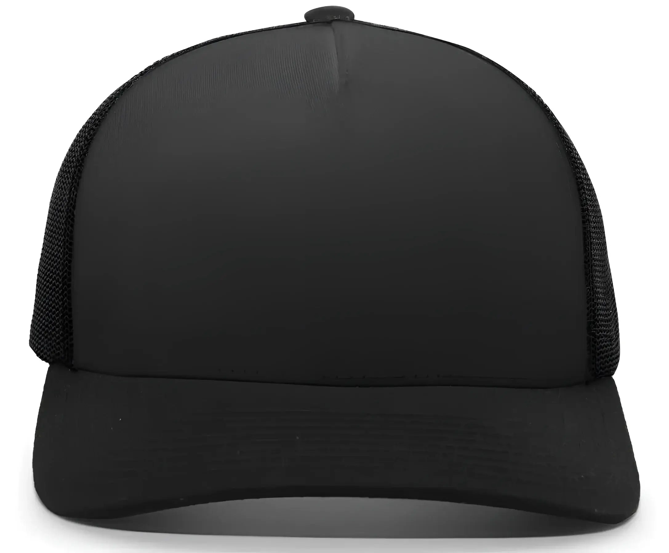 Pacific Headwear 105C 5-Panel Trucker Snapback Cap - Black Black - Black / 7’’ - 7 7/8’’