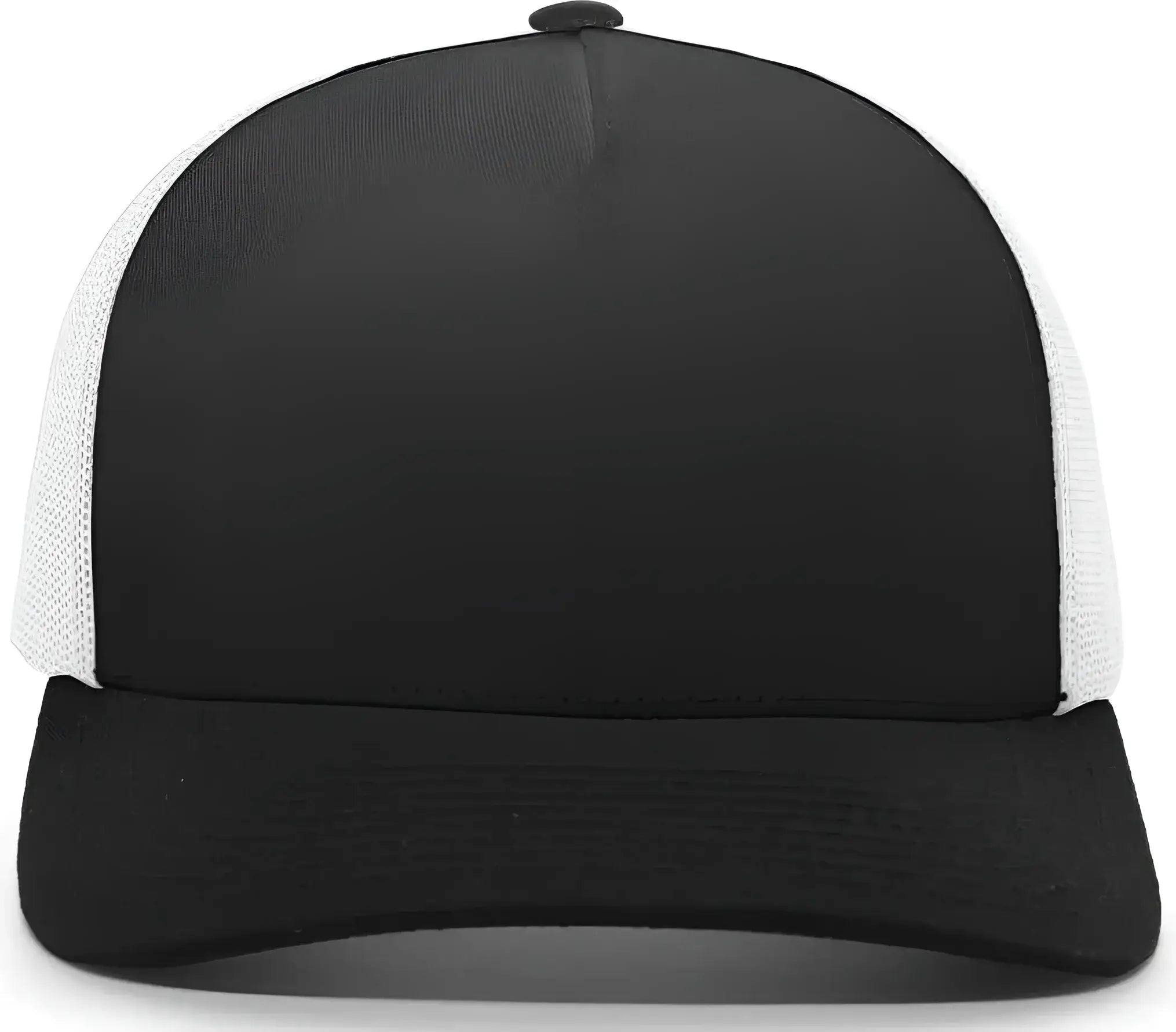 Pacific Headwear 105C 5-Panel Trucker Snapback Cap - Black White Black - Black White / 7’’ - 7 7/8’’