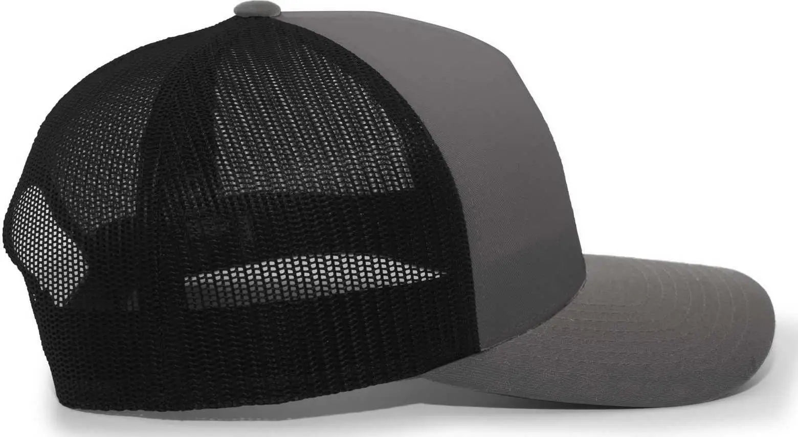 Pacific Headwear 105C 5-Panel Trucker Snapback Cap - Graphite Black - Dark Gray Black / 7’’ - 7 7/8’’