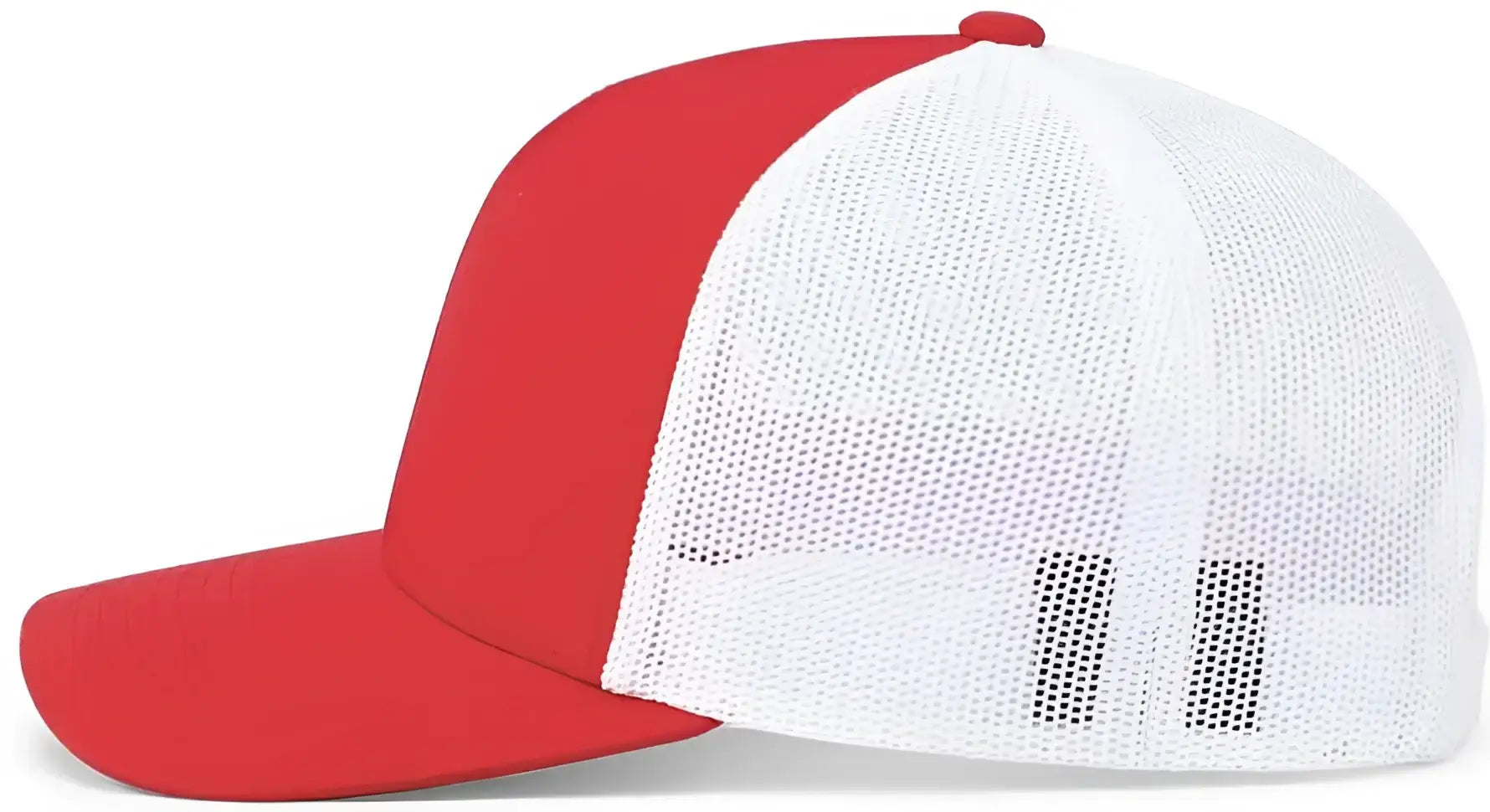Pacific Headwear 105C 5-Panel Trucker Snapback Cap - Red White Red - Red White Red / 7’’ - 7 7/8’’