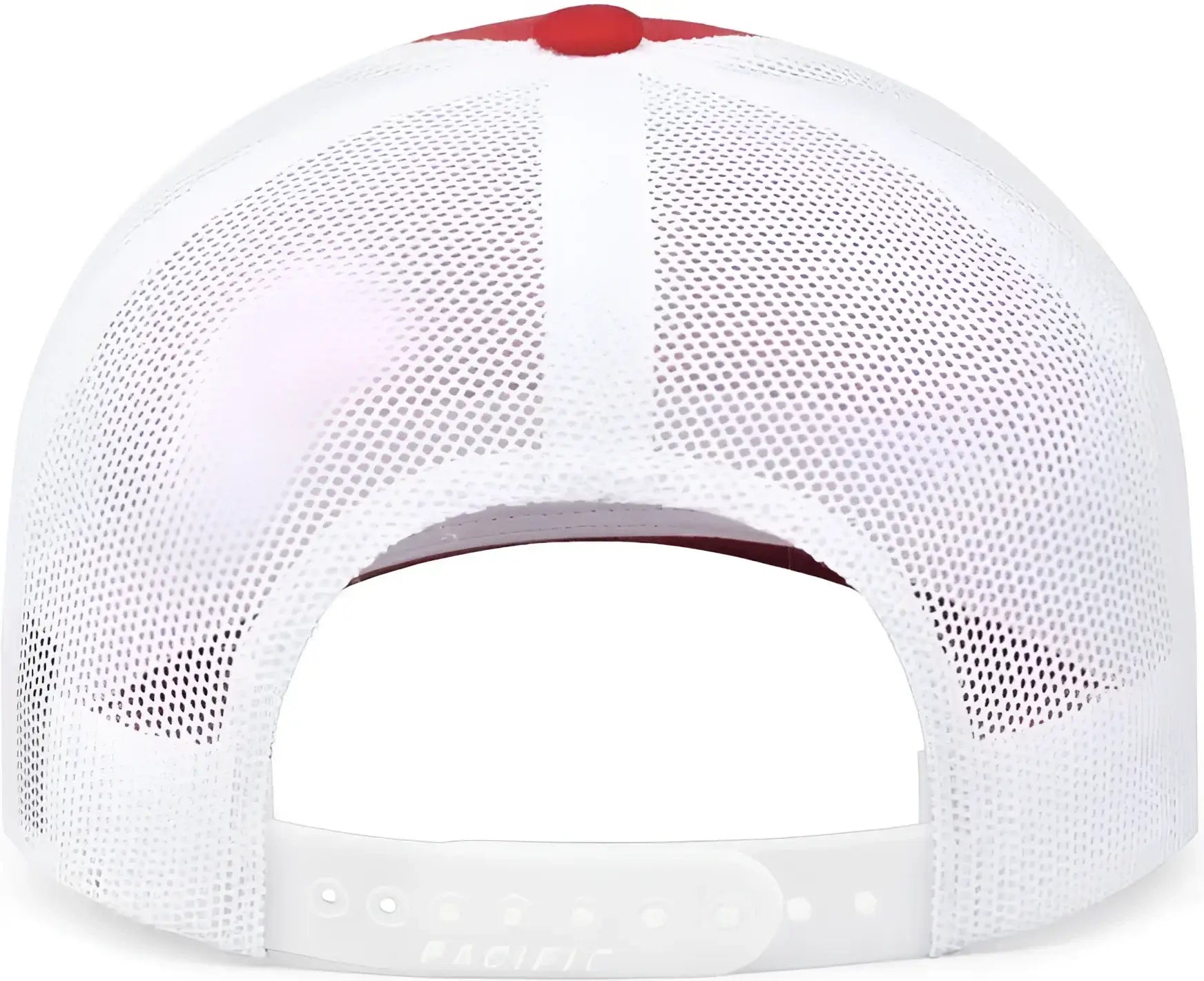 Pacific Headwear 105C 5-Panel Trucker Snapback Cap - Red White Red - Red White Red / 7’’ - 7 7/8’’
