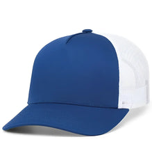 Pacific Headwear 105C 5-Panel Trucker Snapback Cap - Royal White Royal - Royal White Royal / 7’’ - 7 7/8’’