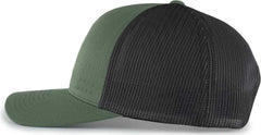 Pacific Headwear 105P Perforated 5 Panel Trucker Snapback Cap Army Light Charcoal White Olive Dark Gray / 7’’ 7 7/8’’