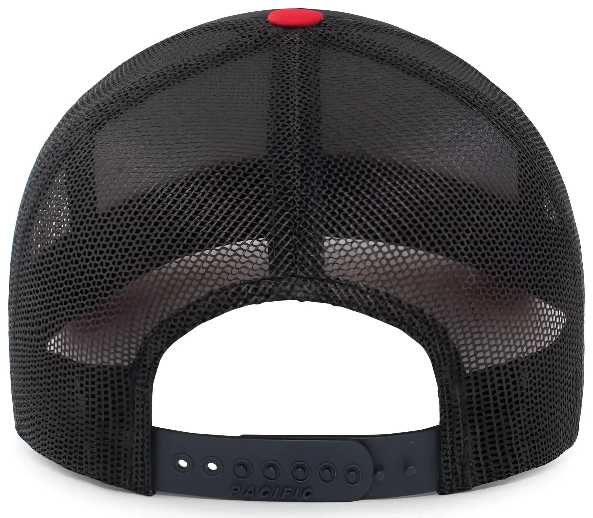 Pacific Headwear 105P Perforated 5 Panel Trucker Snapback Cap - Navy Red - Navy Red / 7’’ 7 7/8’’