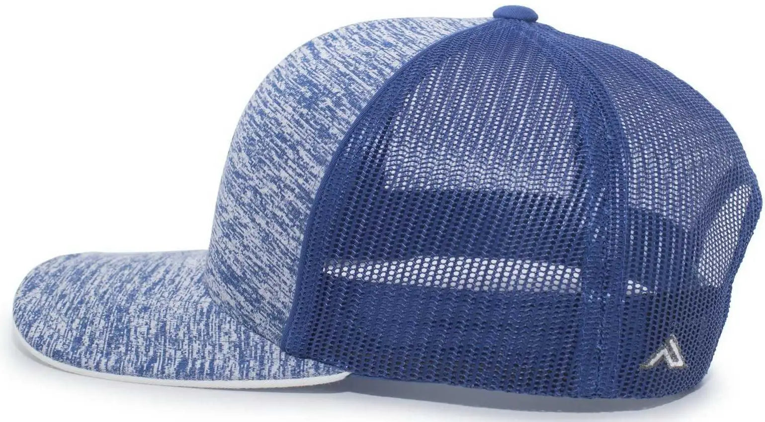 Pacific Headwear 106C Aggressive Heather Trucker Snapback Cap - Royal Royal - Royal / 7’’ - 7 7/8’’