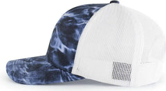 Pacific Headwear 107C Elements Agua Camo Trucker Snapback Cap Elements Bluefin White Mossy Oak White / 7’’ 7 7/8’’